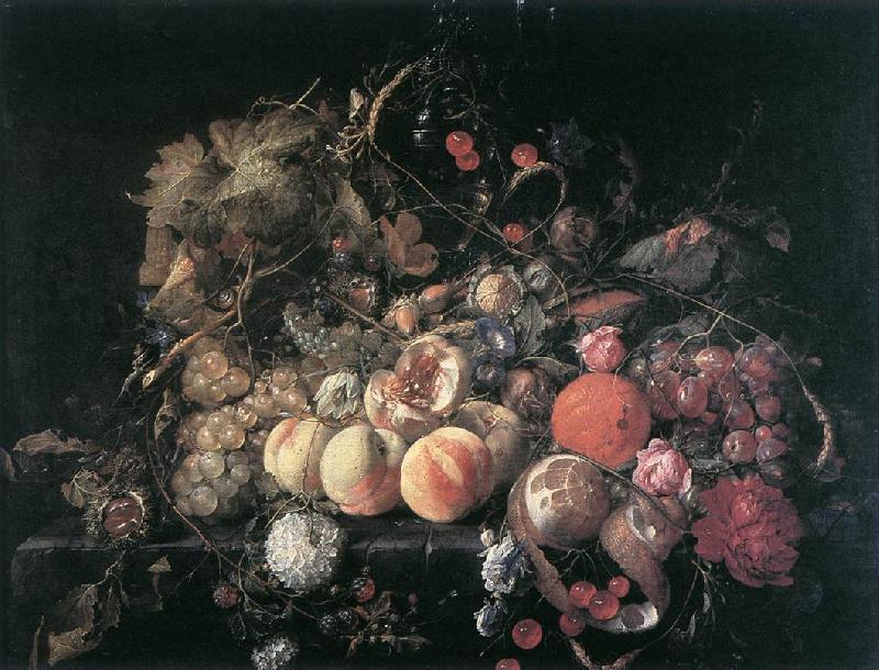 HEEM, Cornelis de Still-Life with Flowers and Fruit sg France oil painting art